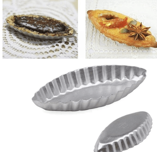 4PCS Sailing Boat Shape Tart Mould, Aluminum Cake Cookie Pudding Chocolate Bakeware Pan Baking Mold