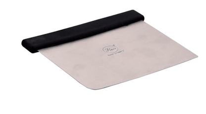 Flair Flexible Baker Dough Cutter Dough Scraper Dough Spatula with Black Handle - 5 inch