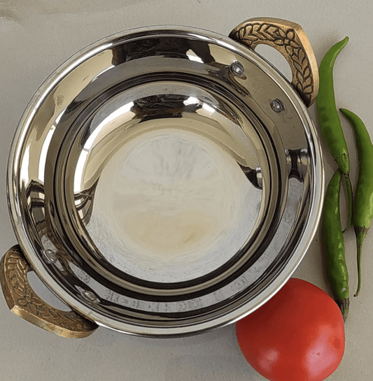 ஹேமர்டு ஆன்டிக் டார்க் டோன் டிசைன் ஸ்டீல் காப்பர் கதாய் கதாய் வோக் கிண்ணம், பரிமாறும் உணவுகள், மேஜைப் பாத்திரங்கள்