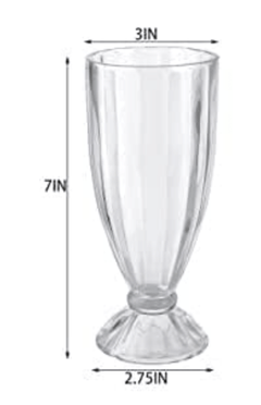 Glassware falooda Glass Mug for Water, Juice, Ice Cream, Wine, Milkshake, Faluda, Smoothie and Cocktails 350ml, Set of (6)-2