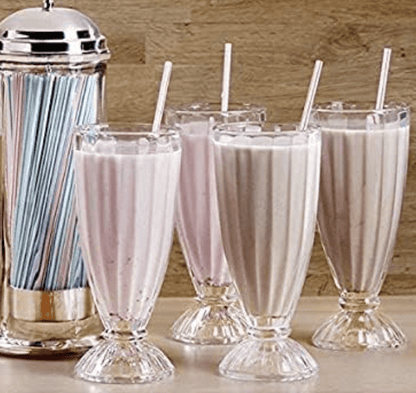 Glassware falooda Glass Mug for Water, Juice, Ice Cream, Wine, Milkshake, Faluda, Smoothie and Cocktails 350ml, Set of (6)