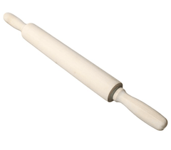 Natural Wooden Rolling Pin Chapati Roti Naan Wooden Thick Pastry Roller - 35cm Baking Roller-2
