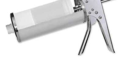 Mayonaisse Gun Pro Silver Handheld 0.3 oz. Sauce Dispenser for Commercial Home Kitchen