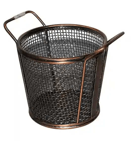 Mini Serving Tapered Double Handle Basket Size: 9cm X 9cm