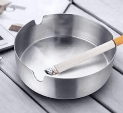 Silver Stainless Steel Ashtray-2