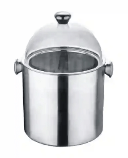 வெள்ளி நேர்த்தியான வடிவமைப்பு மற்றும் பயன்படுத்த எளிதான துருப்பிடிக்காத எஃகு உலோக கைவினை உருளை ஐஸ்கிரீம் கொள்கலன் 