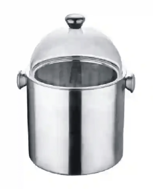 Silver Sleek Design And Easy To Use Stainless Steel Metal Kraft Cylindrical Ice Cream Container