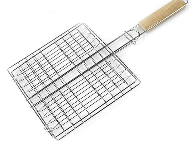 Fish Grilling Basket BBQ Net Barbecue Clip Tool Grill for Outdoor Camping