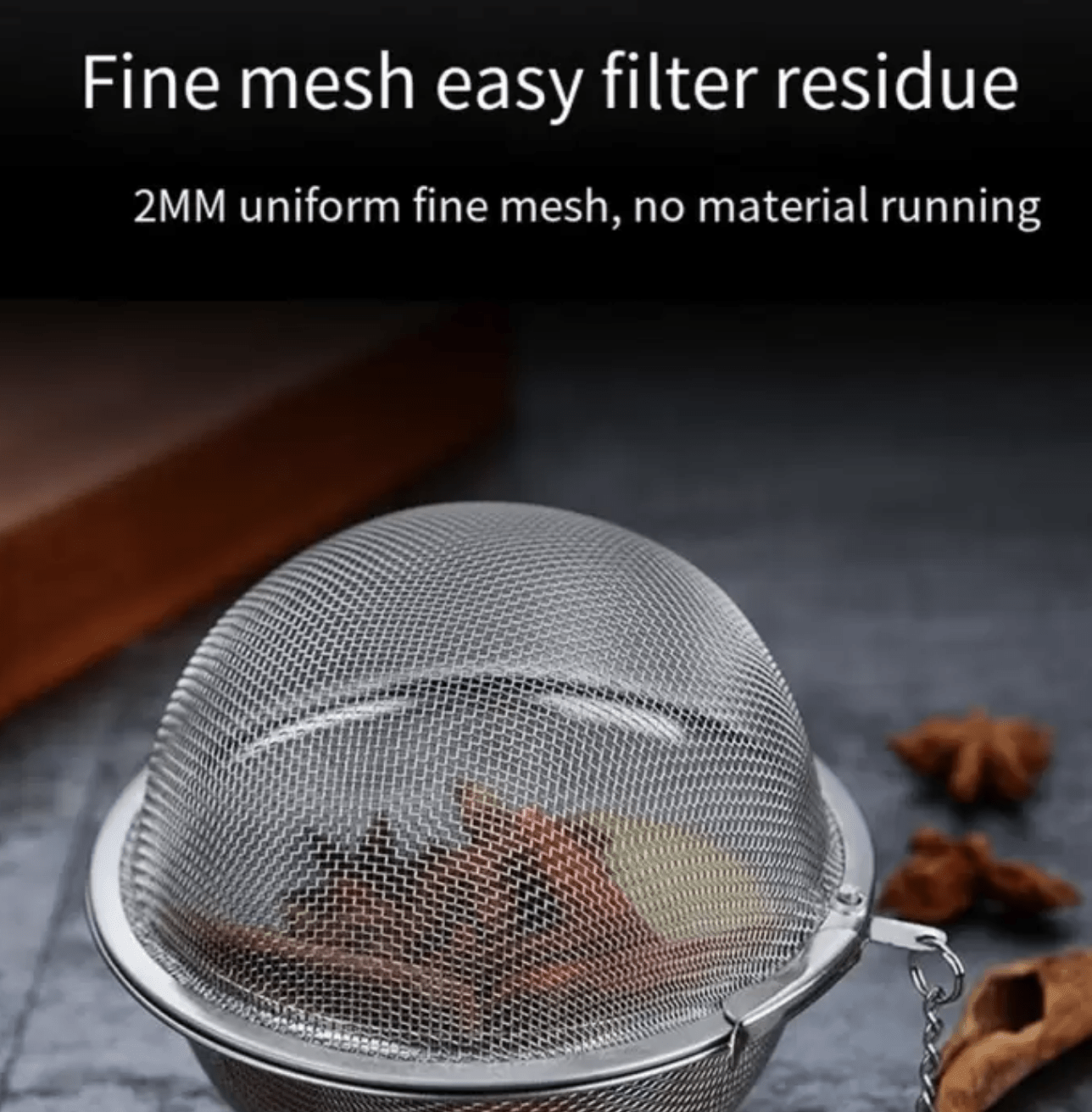 Tea Strainer Infuser Mesh Tea Balls, Stainless Steel Tea seeped strainers Infuser Filter Loose Leaf Teas Soup Seasoning Balls Fruit Squeeze Diffuser Herbal Spice (2 Pcs, Big)-4