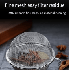 Tea Strainer Infuser Mesh Tea Balls, Stainless Steel Tea seeped strainers Infuser Filter Loose Leaf Teas Soup Seasoning Balls Fruit Squeeze Diffuser Herbal Spice (2 Pcs, Big)-4