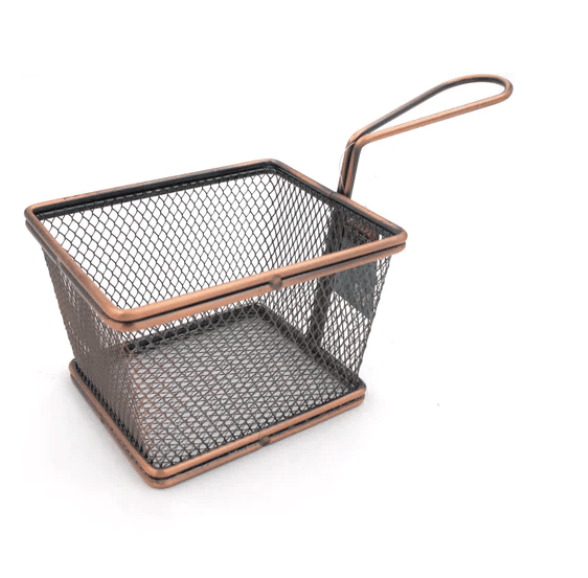 COPPER COLOR FRENCH FRIES BASKET; 12 CM-1