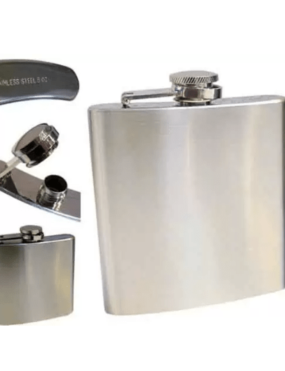 cristy Silver stainless steel Easy Sip Pocket Bottle, Hip Flask CR32 stainless steel Hip Flask  (230 ml)-2