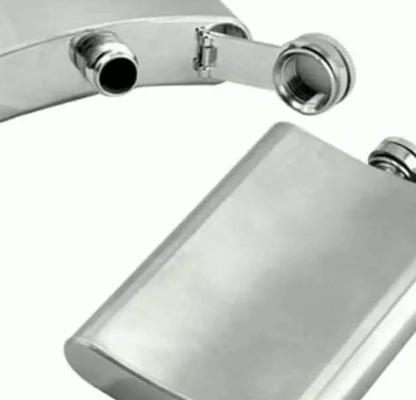 cristy Silver stainless steel Easy Sip Pocket Bottle, Hip Flask CR32 stainless steel Hip Flask  (230 ml)