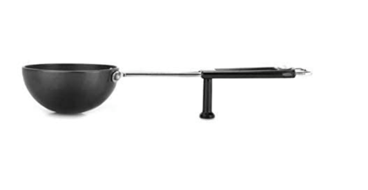 Prestige Aluminium Hard Anodised Tadka Pan, 10 cm, Black
