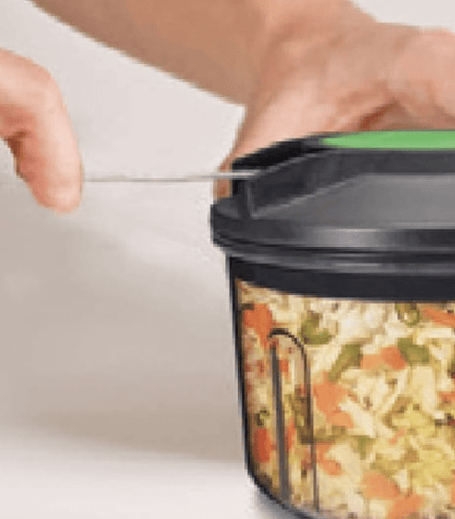 Prestige PVC 8.0 Veggie Cutter with 3 Stainless Steel Blades (Jumbo Bowl) (Black and Green)