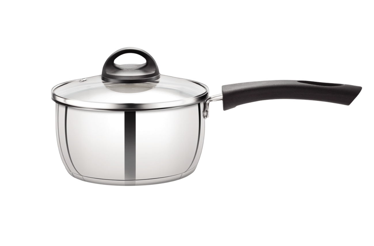 Premier Stainless Steel Induction Bottom Saucepan With Stainless Steel Lid 18cm