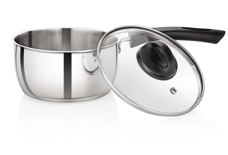 Premier Stainless Steel Induction Bottom Saucepan With Stainless Steel Lid 18cm-2