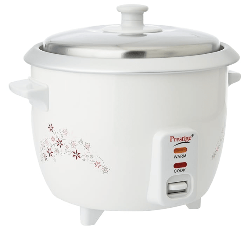 Prestige Delight PRWO 1.0 L Electric Rice Cooker|Detachable power cord|Durable body|Cool touch handles|White|1 year warranty on product & 5 years warranty on heating plate-4