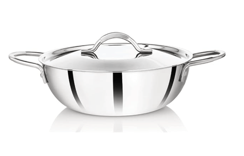 Premier 3-ply Clad Stainless Steel Kadai (30 cm)-1