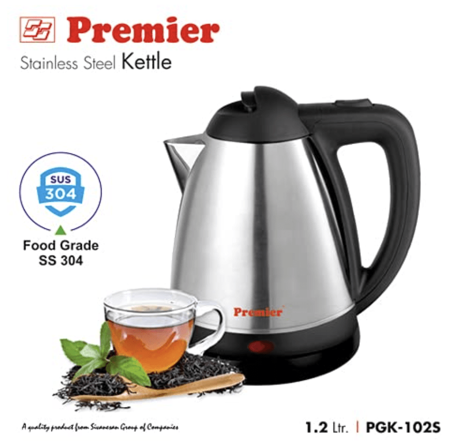 Premier Stainless Steel Electric Kettle 1.2 l