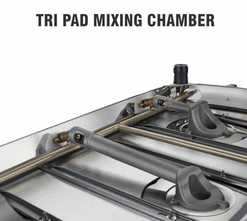 Preethi Blu Flame Jumbo Glass top 4 Burner Gas Stove, Manual Ignition, Black