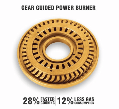 Preethi Bluflame Sparkle Power Duo 3 Burner Glass top Gas Stove with Power Burner and Swirl flame technology, saves gas and cooks faster, Manual Ignition, Black