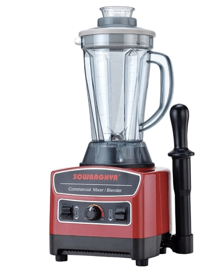 Sowbaghya commercial Mixer/Grinder/Blender 1600 W Mixer Grinder | 2 Litres BPA Free Jar | Commercial heavy duty blender | High Power & Speed Blender | Pulse Function (Red)-1