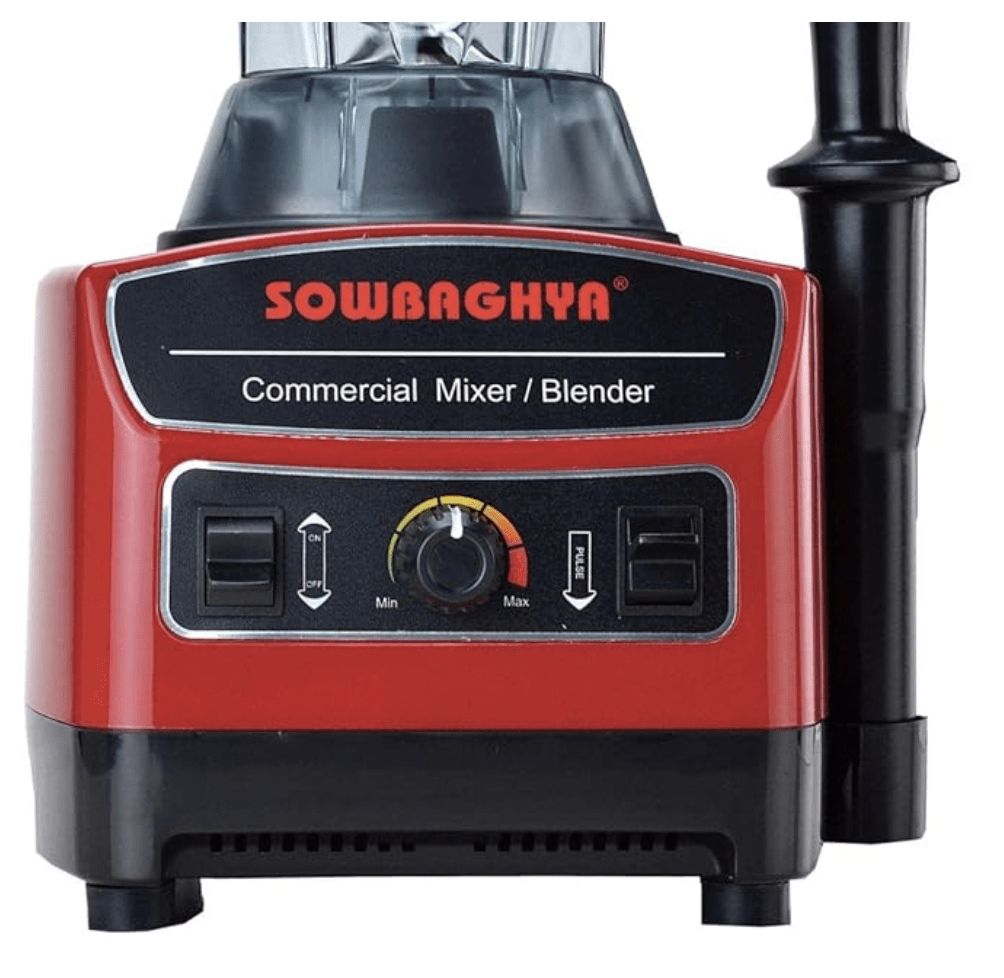 Sowbaghya commercial Mixer/Grinder/Blender 1600 W Mixer Grinder | 2 Litres BPA Free Jar | Commercial heavy duty blender | High Power & Speed Blender | Pulse Function (Red)