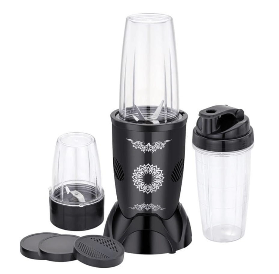 Sowbaghya Twister Bullet Mixer | Powerful 450W Motor | Perfect for Smoothies, Juices & Chutnies | 3 Jars, 2 Blades | Black