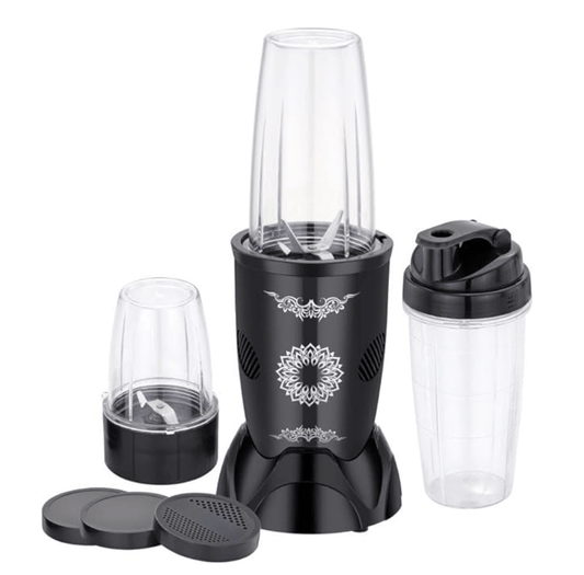 Sowbaghya Twister Bullet Mixer | Powerful 450W Motor | Perfect for Smoothies, Juices & Chutnies | 3 Jars, 2 Blades | Black