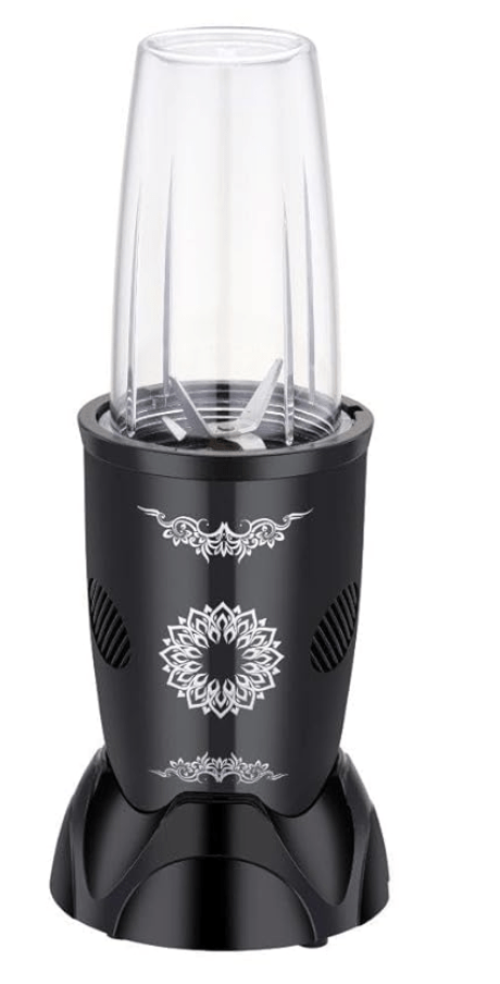 சௌபாக்யா ட்விஸ்டர் புல்லட் மிக்சர் | சக்திவாய்ந்த 450W மோட்டார் | ஸ்மூத்திகள், ஜூஸ்கள் &amp; சட்னிகளுக்கு ஏற்றது | 3 ஜாடிகள், 2 பிளேடுகள் | கருப்பு 