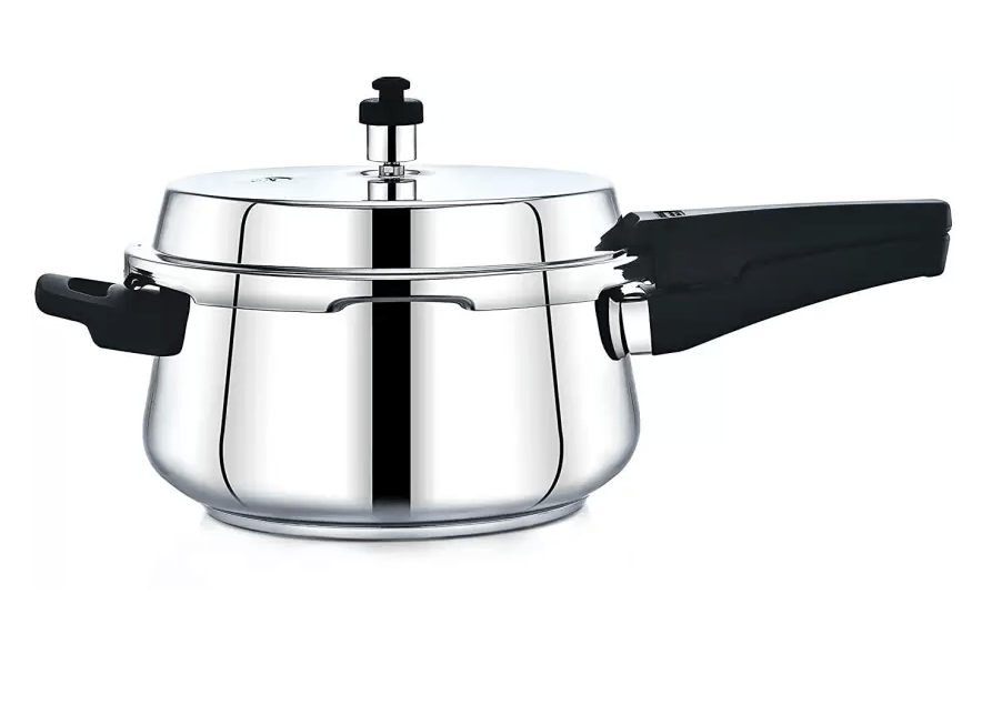 Praylady Neo Belly Pressure Cooker 1.2 mm Thickness Pressure Cooker with Outer Lid 3.5 L Induction Bottom Pressure Cooker  (Stainless Steel)
