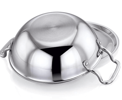 Praylady Stainless Steel Handi Casserole with Lid, Nexon Series Triply Kadai with Capacity