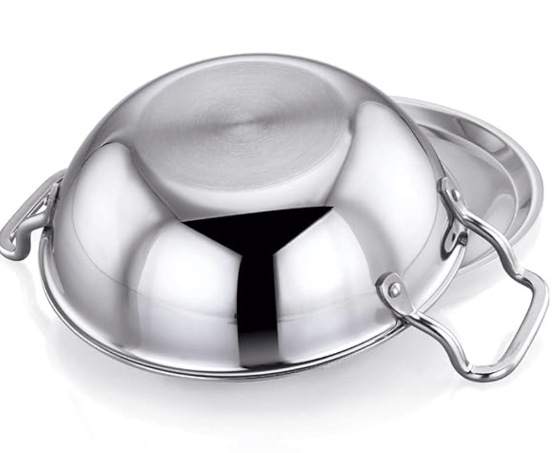 Praylady Stainless Steel Handi Casserole with Lid, Nexon Series Triply Kadai with Capacity-4