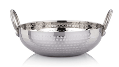 Praylady Stainless Steel Kadai with Handle Traditional Series 2MM Silver-4