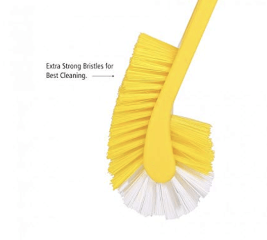 डबल हॉकी आकार का टॉयलेट क्लीनर ब्रश होल्डर स्टैंड के साथ, वेस्टर्न और इंडियन टॉयलेट के लिए टॉयलेट क्लीनिंग ब्रश, टॉयलेट क्लीनिंग के लिए बाथरूम ब्रश (मल्टीकलर 1 का पैक)