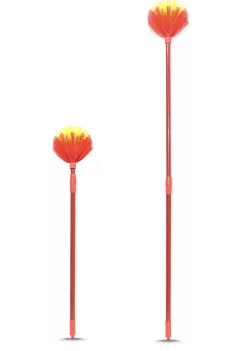 Extendable Handle Gobhi Jala Broom For Corner Jala Cleaning (1Pc.) Fiber, Plastic Wet and Dry Broom