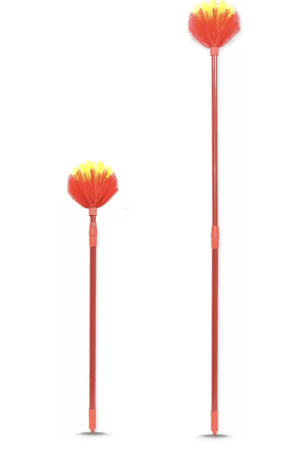 Extendable Handle Gobhi Jala Broom For Corner Jala Cleaning (1Pc.) Fiber, Plastic Wet and Dry Broom