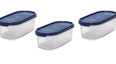 Signoraware 500ml Modular Storage Container with Lid | Food Grade Bpa-Free Plastic Jar Boxes | Freezer Microwave Safe Leak-Proof | Unbreakable Kitchen Organizers (Oval | Set 3 Maroon)-2