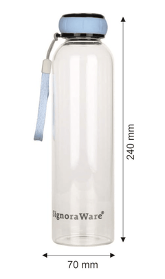 Signoraware Aqua Marine Borosilicate Glass Water Bottle, Set of 1, (550 Ml, Yellow)-3