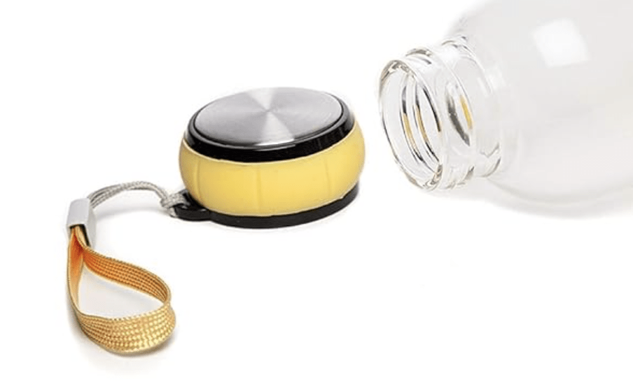 Signoraware Aqua Marine Borosilicate Glass Water Bottle, Set of 1, (550 Ml, Yellow)