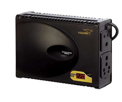 वी-गार्ड क्रिस्टल प्लस स्मार्ट टीवी स्टेबलाइजर डिजिटल डिस्प्ले के साथ 140 सेमी (55") टीवी + सेट टॉप बॉक्स + होम थिएटर सिस्टम/गेमिंग कंसोल के लिए (कार्य सीमा: 90-290 VAC; 3 A) 