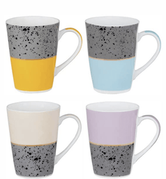 Roxx Porcelain Large Coffee Mugs Set of 4 Pieces 300ml RX-7150-ABCD-3