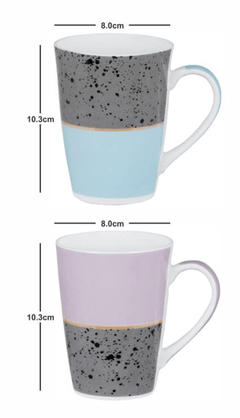 Roxx Porcelain Large Coffee Mugs Set of 4 Pieces 300ml RX-7150-ABCD-2