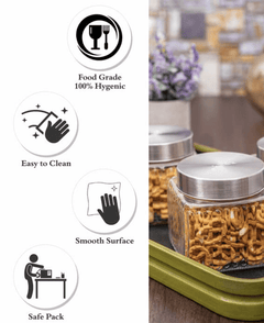 Roxx Glass Jar Set Set of 3 Pieces 900ml-2
