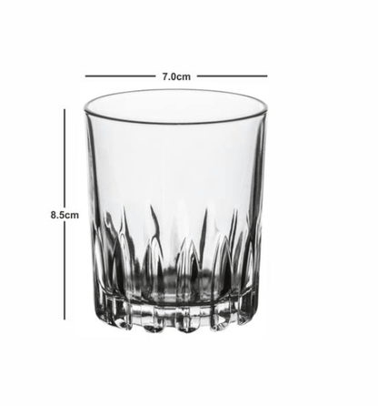 ராக்ஸ் கிளாஸ் ஓபரா வாட்டர் ஜூஸ் கிளாஸ்கள் டம்ளர் செட் 6 பீஸ்கள் 215மிலி 