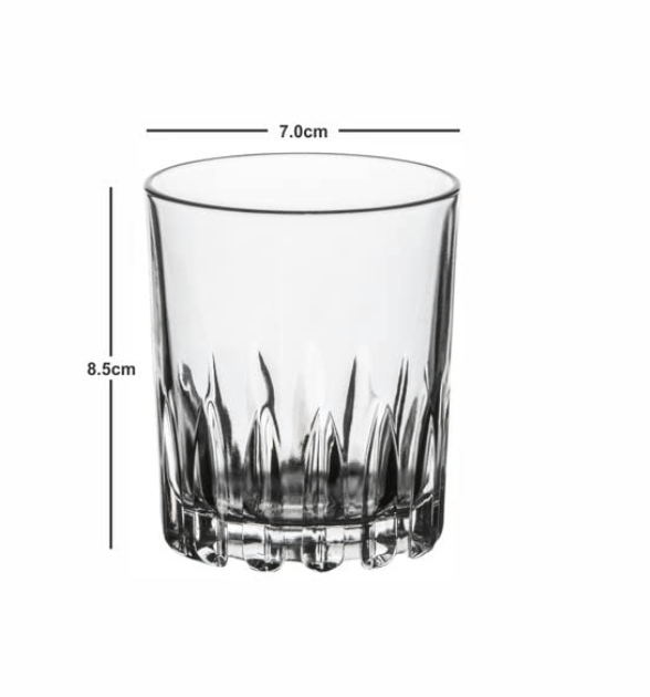 Roxx Glass Opera Water Juice Glasses Tumbler Set of 6 Pieces 215ml-3