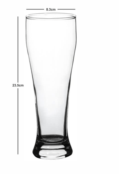 Roxx Glass Bubbly Beer Glasses Set of 4 Pieces 675ml