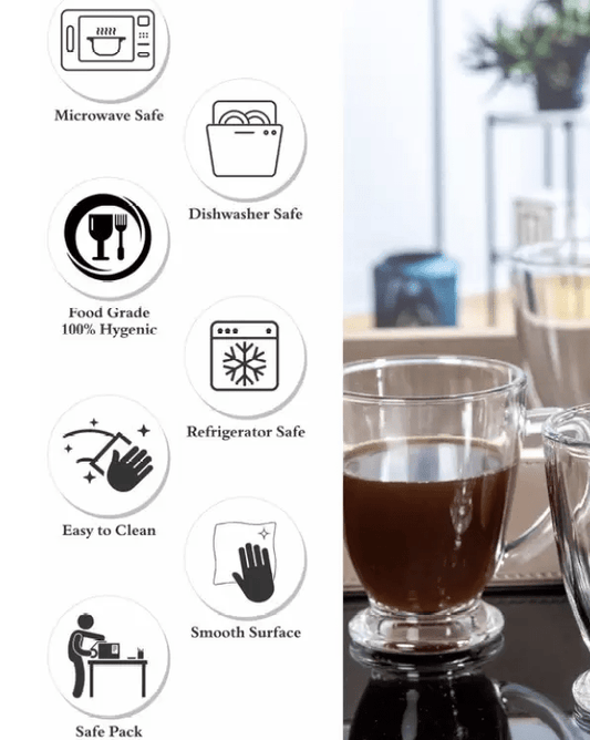 Roxx Glass Antalya Coffee Mug (Set of 12pcs) 230ml RX-2707-2