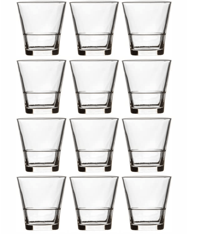 Roxx Glass Sydney Ring Water and Juice Glasses Set of 12 Pieces 370ml